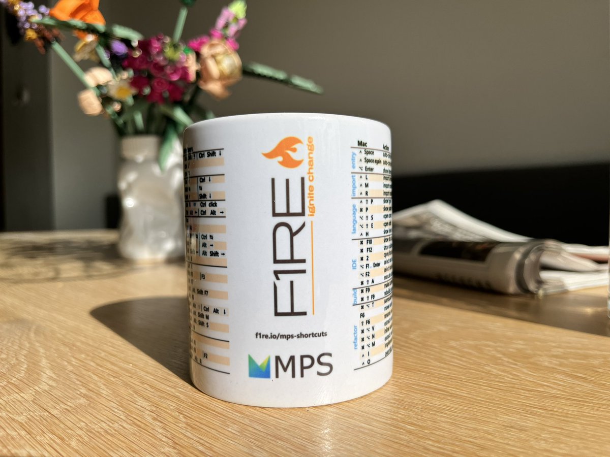 Do you use MPS on daily bases, love coffee or tea, and you see a mouse more than a pet instead of a device? Get a hold of the F1RE Shortcut Coffee mug with the most used <a href="/jetbrains/">JetBrains</a> MPS keyboard shortcuts. 
 
See lnkd.in/eDdJt2R9 for more info! #coffee #jetbrainsMPS #mde