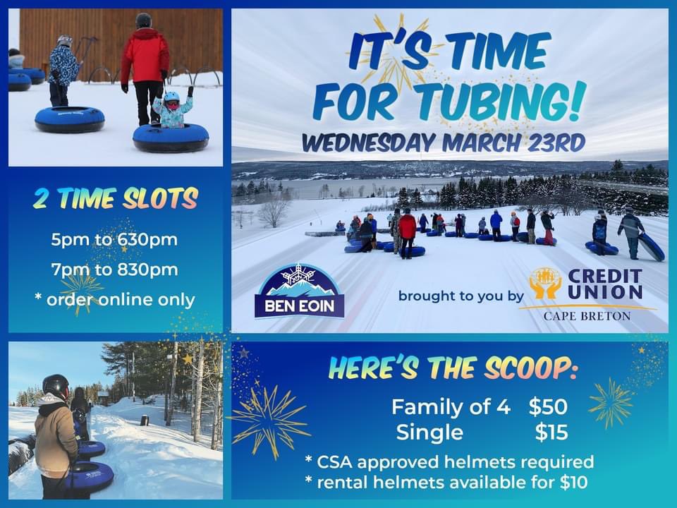We have tubing! Join us tonight for two sessions!