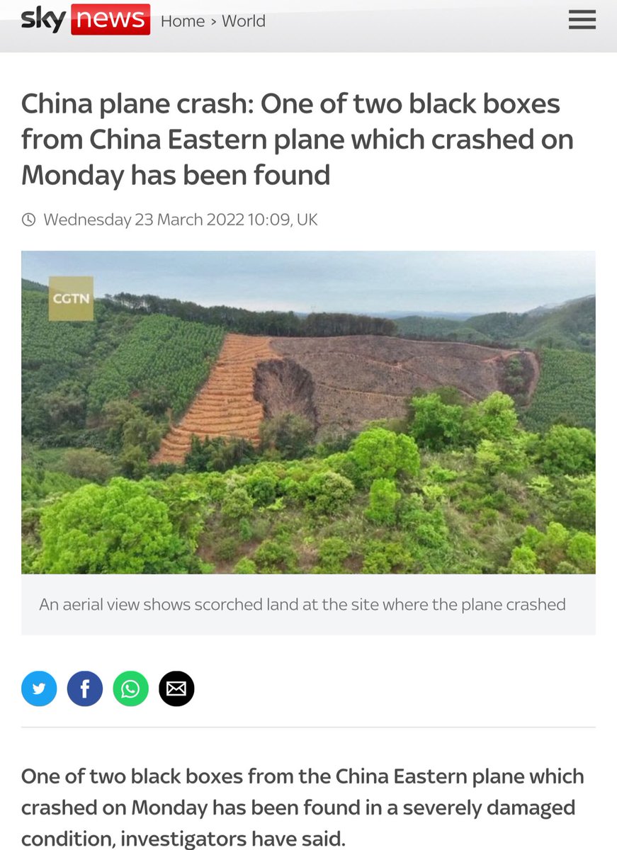Fly_T0_Nowhere's tweet photo. One of the 🟧 black boxes found, severely damaged

Unsure is Flight Data Recorder (FDR) or Cockpit Voice Recorder (CVR)

#MU5735 #Boeing737 #ChinaEasternAirlines #aviation https://t.co/P5ke9j0RuG