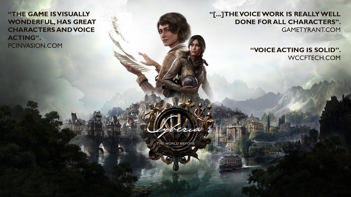#SyberiaTheWorldBefore is out on PC (and later this year on consoles)!

We managed English voice recording, French and  German localisation recording and audio post-production #g4fpowered

Proud to read so good reviews for the game, congrats to the teams at <a href="/Microids_off/">Microids</a>!😊💪