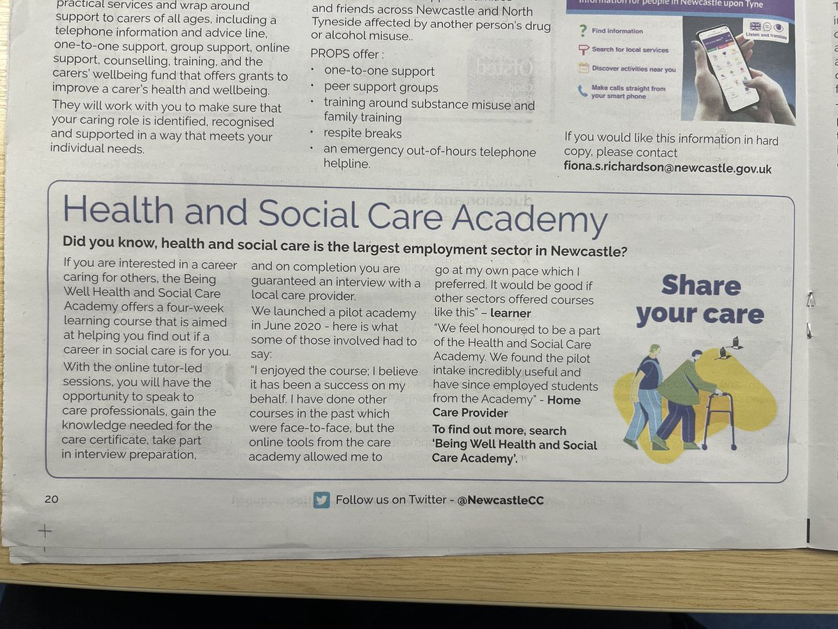 Being Well Health And Social Care Academy (@being_academy) on Twitter photo Look out for the feature on our Health and Social Care Academy in the latest issue of #citylife. If you’re interested in a career in care but don’t feel like you have the experience, you can enrol through <a href="/nclcitylearning/">Ncl City Learning</a> Look out for the feature on our Health and Social Care Academy in the latest issue of #citylife. If you’re interested in a career in care but don’t feel like you have the experience, you can enrol through <a href="/nclcitylearning/">Ncl City Learning</a>