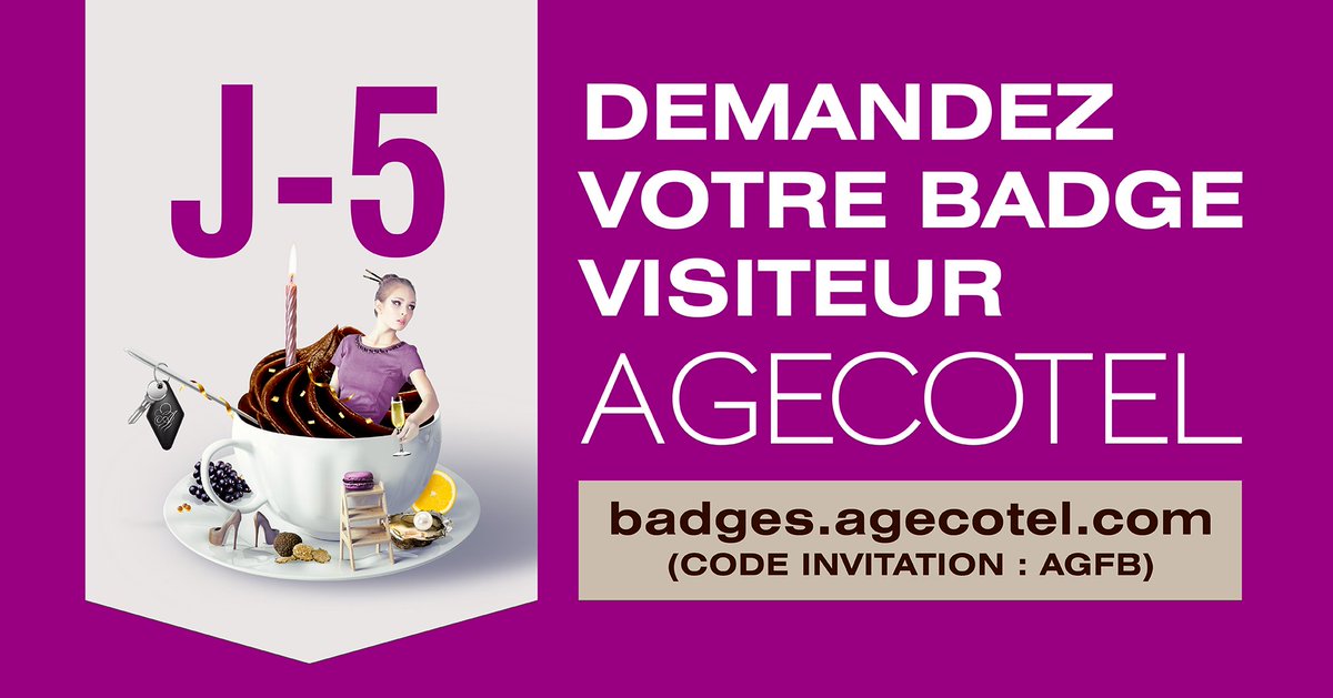 Professionnels de la restauration, de l'hôtellerie et des métiers de bouche : demandez votre badge : badges.agecotel.com