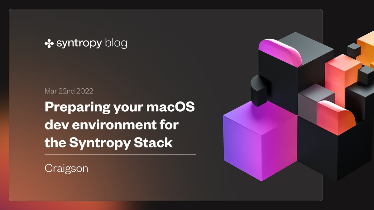 Taking the time to set up your local dev environment properly pays dividends down the road. Let's go through the steps for getting yourself squared away for #SyntropyStack.

blog.syntropynet.com/post/preparing…