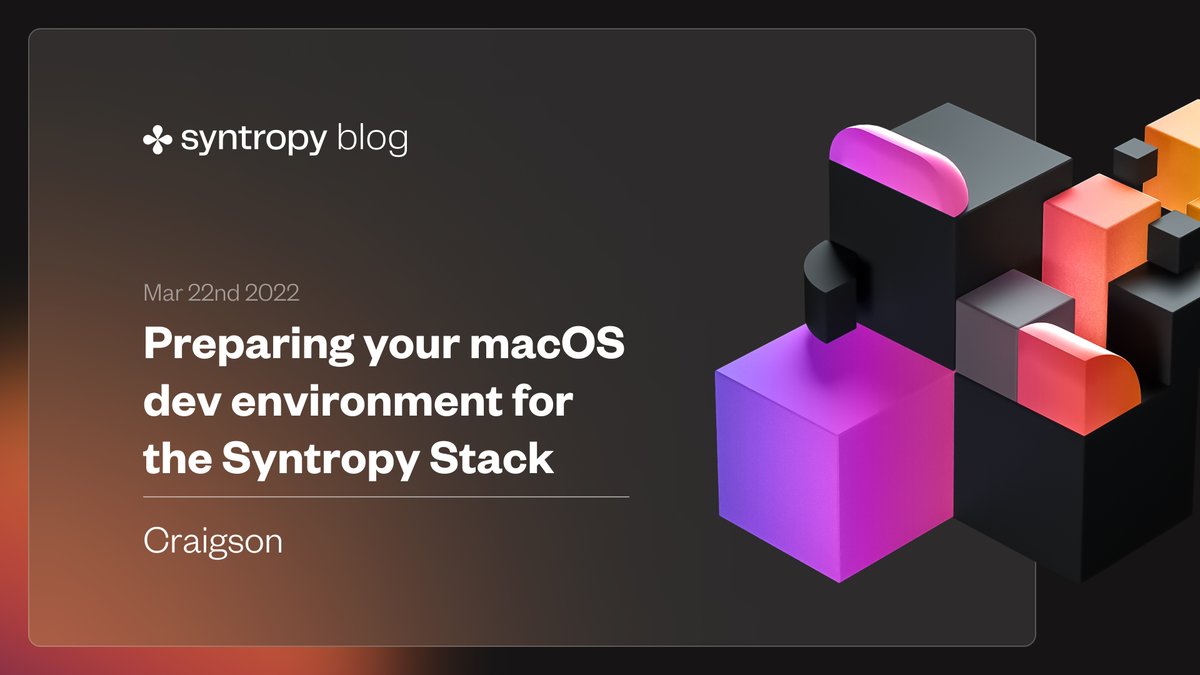Taking the time to set up your local dev environment properly pays dividends down the road. Let's go through the steps for getting yourself squared away for #SyntropyStack. blog.syntropynet.com/post/preparing…