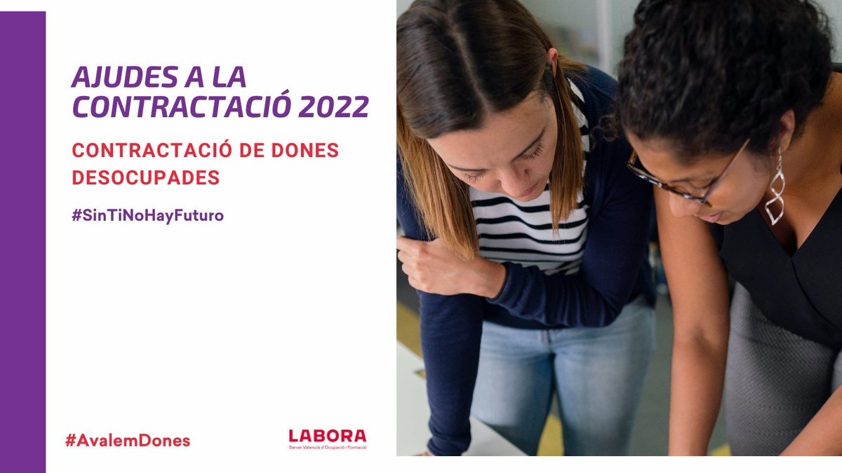 GVAlabora's tweet image. 👉🏻Pla #EMDONA
📆 Presentació sol·licituds: fins al 25 DE MARÇ  

📢#Labora ofereix subvencions a🔴ENTITATS LOCALS🔴perquè contracten a més de 1.100 dones desocupades en MUNICIPIS de MENYS DE 5000 habitants
👩‍💻 bit.ly/EMDONA2022
(1/2)⬇️