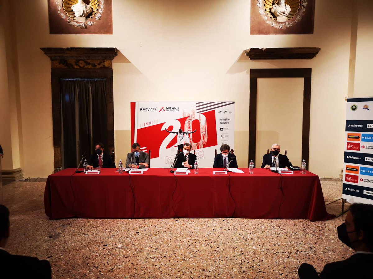 milanomarathon's tweet photo. Al via la conferenza stampa della 20esima Milano Marathon 🎙

@telepass 
@ASICSItalia 

#milanomarathon https://t.co/HBW53bEKnD