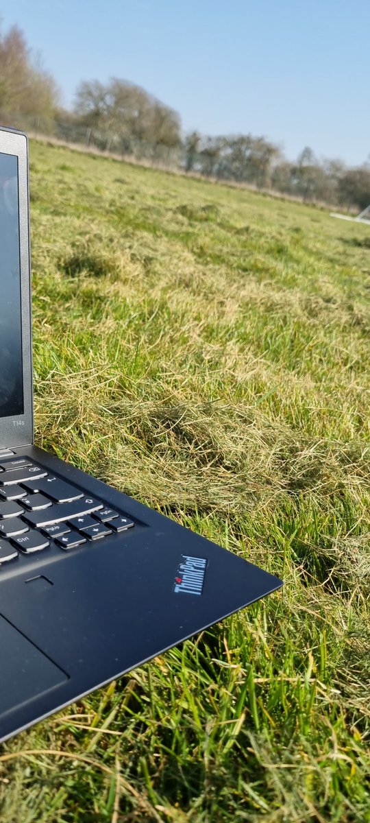 Taking opportunities to enjoy the nice weather outside and joining Teams meetings 🥰 @bethrosecooper