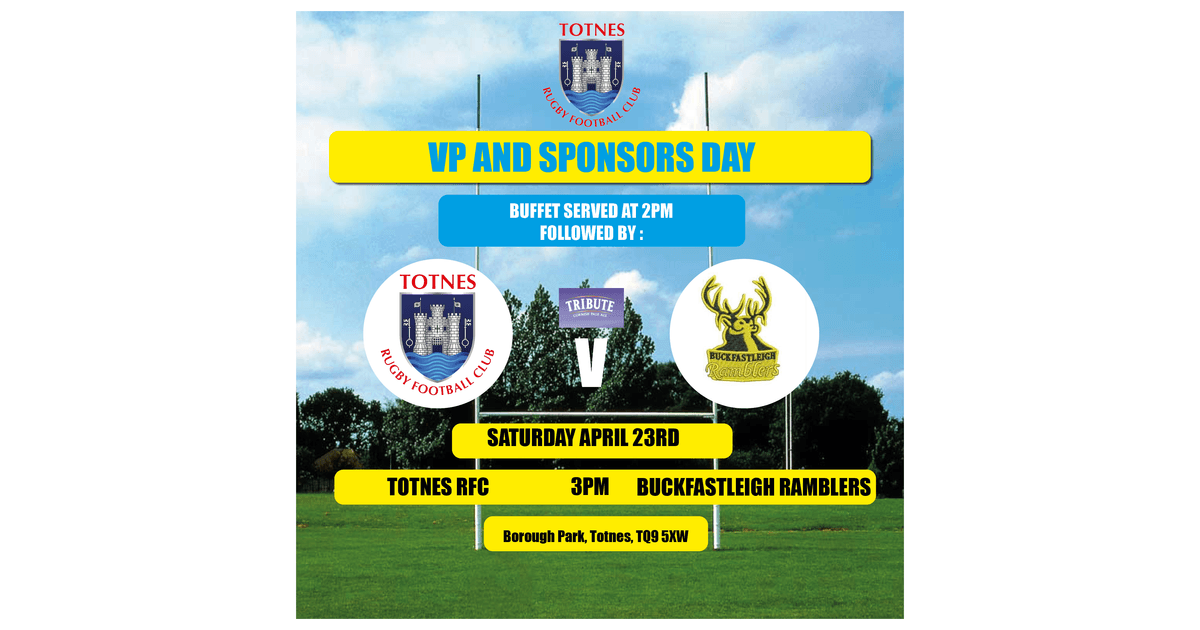 VP &amp; Sponsors Day
pitchero.com/clubs/totnes/n…