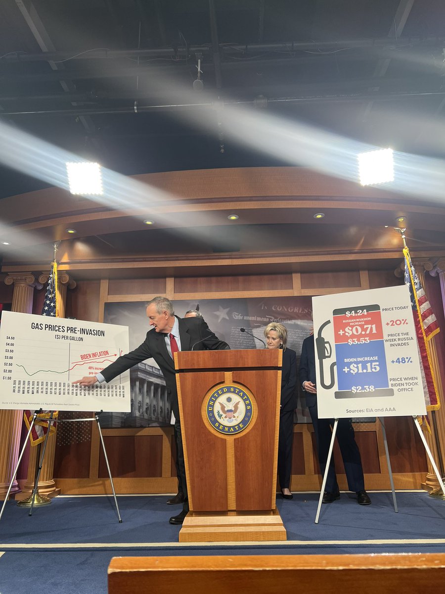 GOP Senators led by <a href="/MikeCrapo/">Senator Mike Crapo</a> hold presser on gas price increases.

Sen Crapo says while the war in Ukraine has exacerbated the problem, the larger cause for increase is the Biden administration’s energy policies.

#NexstarDC