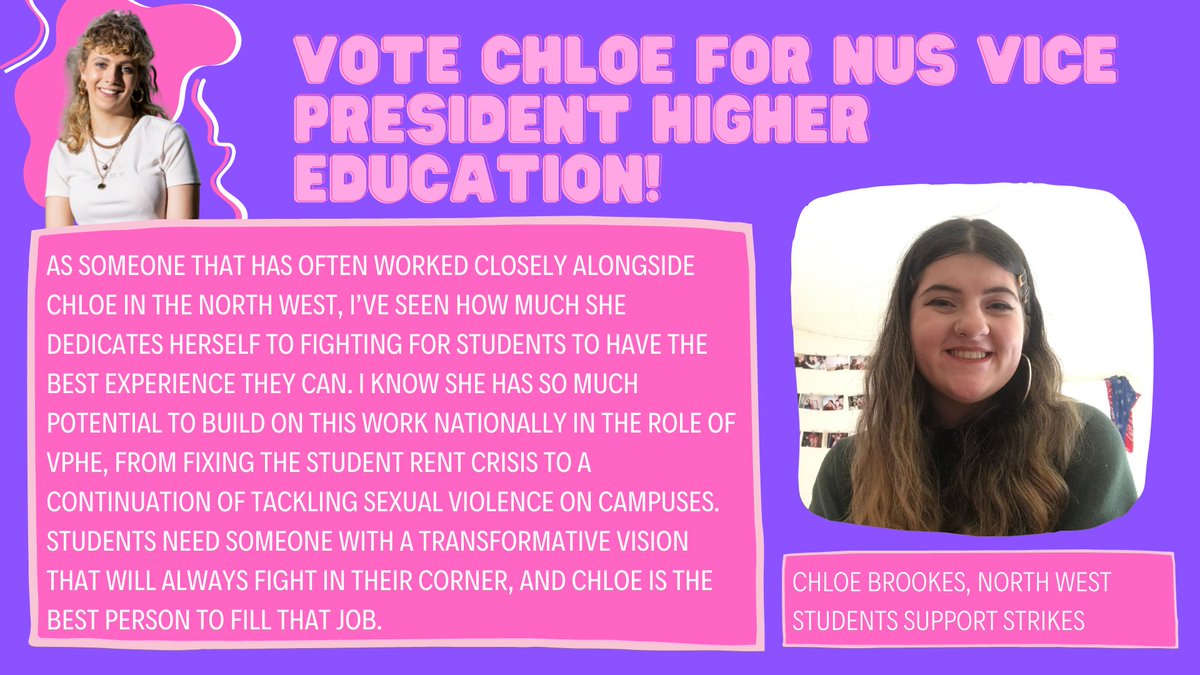 chloenusvphe's tweet photo. ⚡️ENDORSEMENT⚡️

Its been such a pleasure to organise with @cchloebrooks around the North West, especially regarding solidarity with trade unions and I look forward to continuing this organising nationally ✊ https://t.co/KP7fQT0ZiC