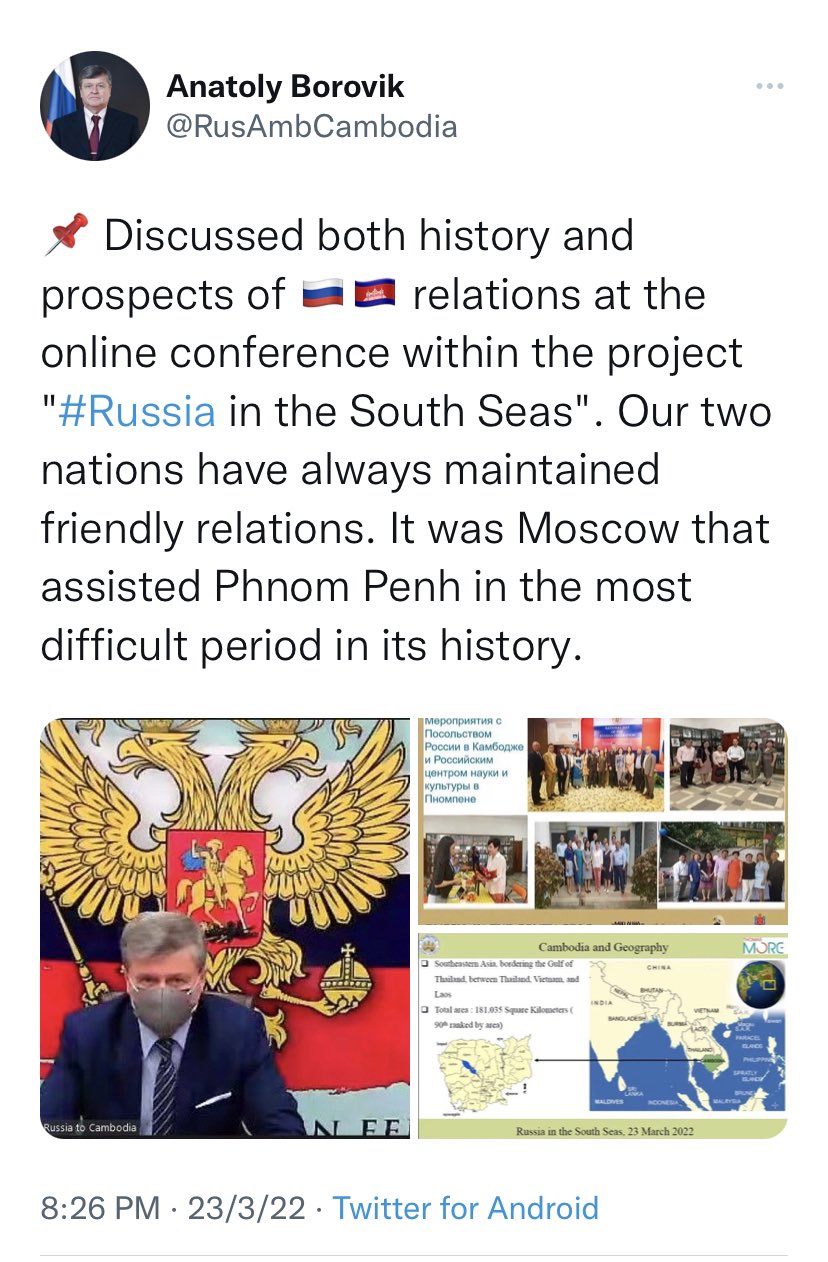 Chhengpor Aun on Twitter "Russia ambassador Anatoly Borovik tweets