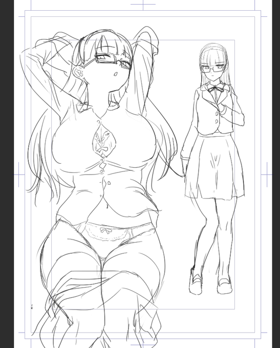 今日は過去にかいた落書きでお茶濁し🍵
いつか完成させたい… 