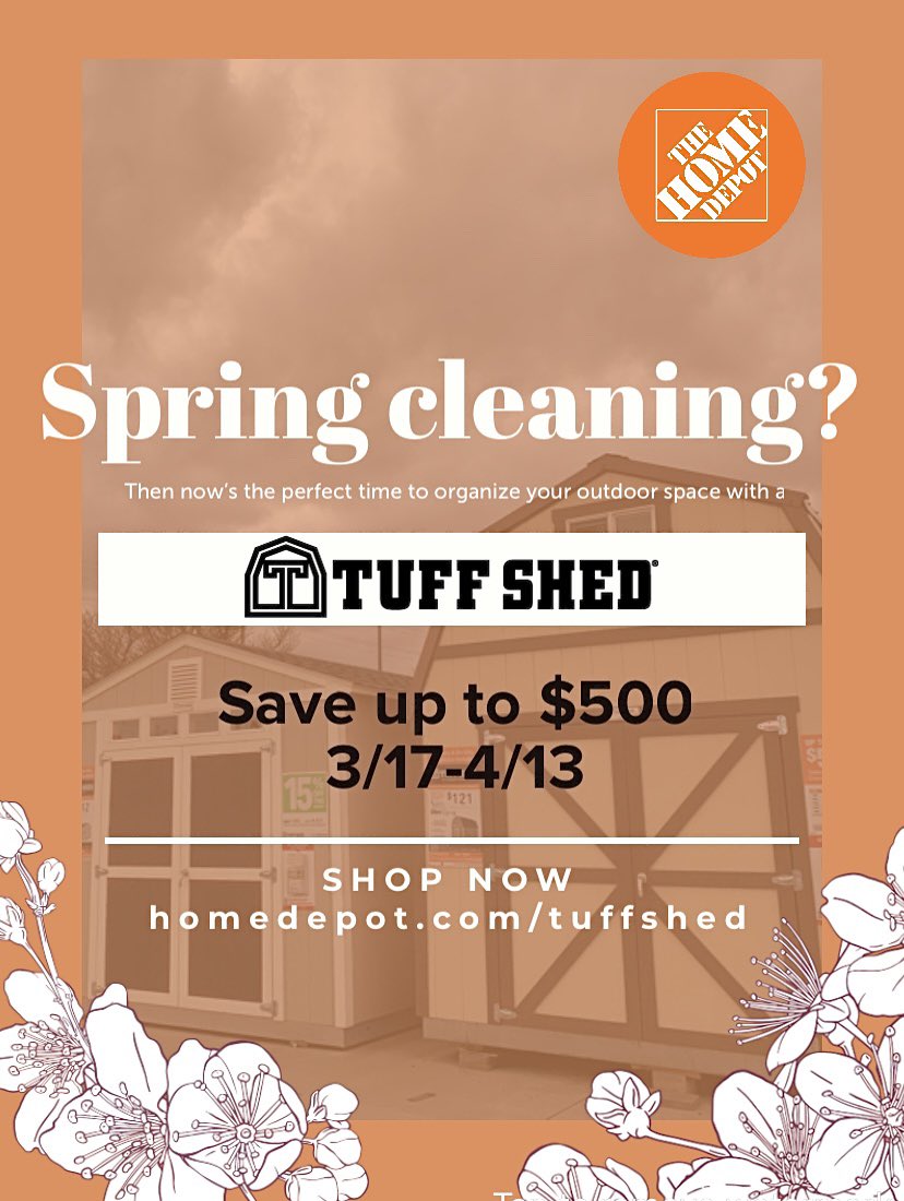 Spring cleaning, anyone? Your backyard is a great place to start! 

#tuffshed #homedepot #shed #storage #storagesolutions #patio #garden #workshop #homeimprovement #spring #springcleaning