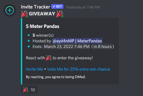 MeterPandaArmy's tweet photo. Our discord giveaway ends in about 8 Hours! Feel free to join our discord and enter this giveaway.🐼

https://t.co/dY7f2nDujh

#Meterians #Meter #MeterIO #MeterPandas #MeterNetwork #MeterBlockchain #MTRG #MTR $MTR $MTRG https://t.co/sjnRGm8gRf