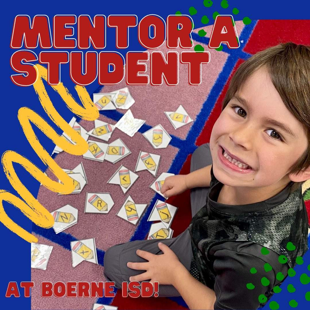 BoerneISD's tweet photo. ❗️We need mentors! We have lots of elementary aged boys needing positive male role models to mentor them! If you want to make a difference in the life of a child, consider joining the team today!

Learn more and sign up at https://t.co/VtCFWtgDFr https://t.co/ofeVmDFc2o