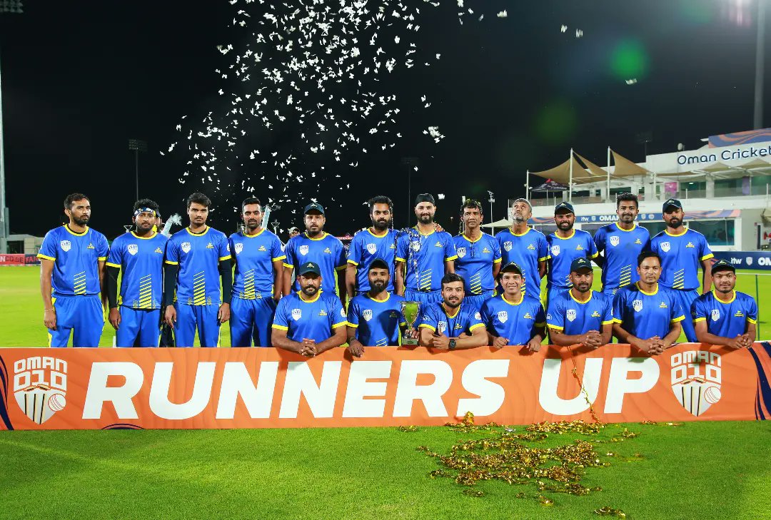 TheOmanCricket's tweet photo. It's Double Delight for the Ruwi Rangers!

They were absolutely over the Qurum Thunders in all the departments regardless Qurum Thunders have been amazing throughout the #OmanD10 being deserving to have a 2nd Place in the #FanCodeOmanD10 

#OmanCricket #Domestic #Champions https://t.co/B151CxGkD2