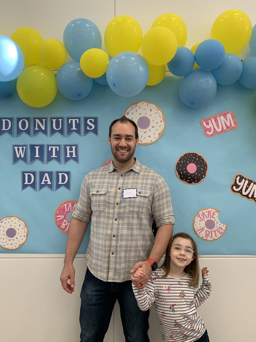 DadStorytime's tweet photo. It was Donuts with Dad day at school! 🍩 https://t.co/52h2bW87UP