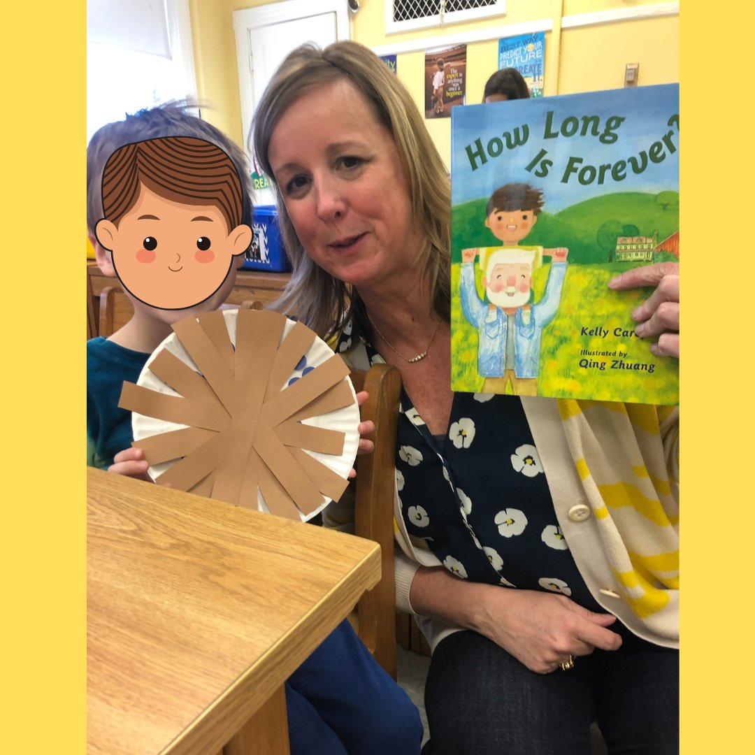 KCareyWrites's tweet photo. Loved meeting the @GreenwoodElemen kindergarten gators! We played the cat game, made #blueberry pies and talked about HOW LONG IS FOREVER? Hoping they play the tree hugging game soon! Thank you @Greenwood_PTO for letting me visit! @Soaring20sPB @charlesbridge @kbworld33 @QZhuang https://t.co/c8Inq8WOmH