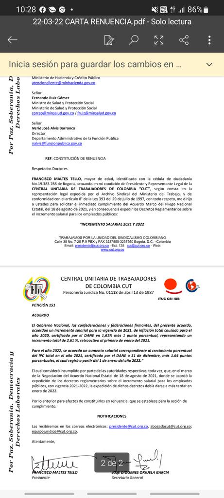 maltescut1's tweet photo. Gob.@IvanDuque renuente a cumplir acuerdo laboral estatal,entre ello la expedición decretos incremento salarial.
Llamamos a la @ilo a tener en consideración estos hechos en próxima conferencia.
@cutcolombia @fecode @FenaltraseA 
@ctccolombia @Fecotraservipub 
@CGTCol @UTRADECC https://t.co/huhGzwGgw9