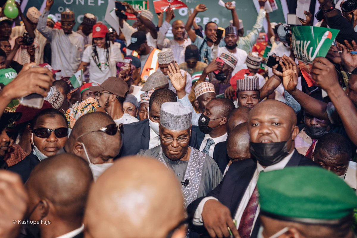 atiku's tweet image. It’s on! ✅ Thank you to everyone who attended the #AtikuDeclaration and joined online. Our journey together starts here. As One We Can Get It Done.