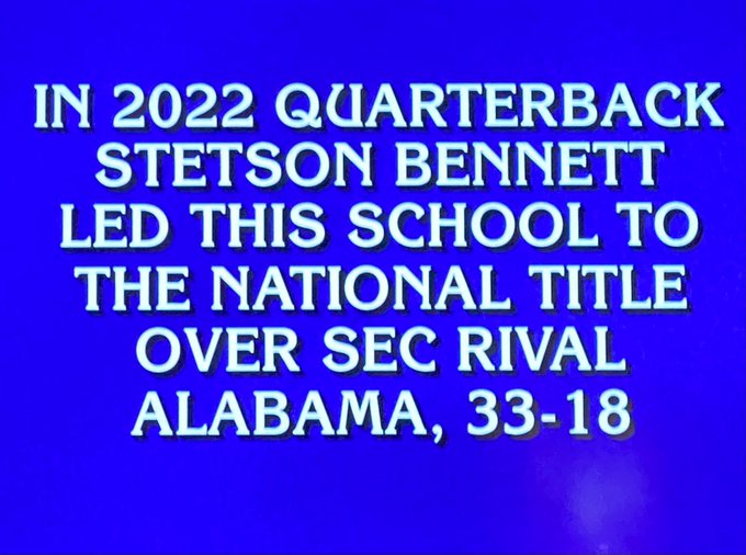 UGAAthletics's tweet photo. We'll take "Things all Georgia fans love to see" for $3,318.

#GoDawgs https://t.co/WKDwfBth4m