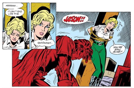 DanSchkade's tweet photo. Something that bugs me — and this seems trivial, but it feels conceptually important — is the widely accepted fact that “the Joker Killed Jason Todd with a Crowbar.” Because at least in the original version, he didn’t. Jason survives the beating. That’s not what kills him. https://t.co/ZGnIfkmCBP
