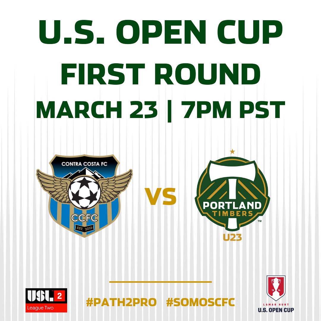 The moment we’ve all been waiting for. It’s GAME DAY.

🤝 - <a href="/ContraCostaFC/">Contra Costa FC</a> 
🗓 - March 23, 2022
⏰ - 7PM
📍 - John Chambers Field
🎟 - timbersu23.com 
🎥 - youtube.com/ussoccer

#TimbersU23 #Path2Pro #somoscfc
