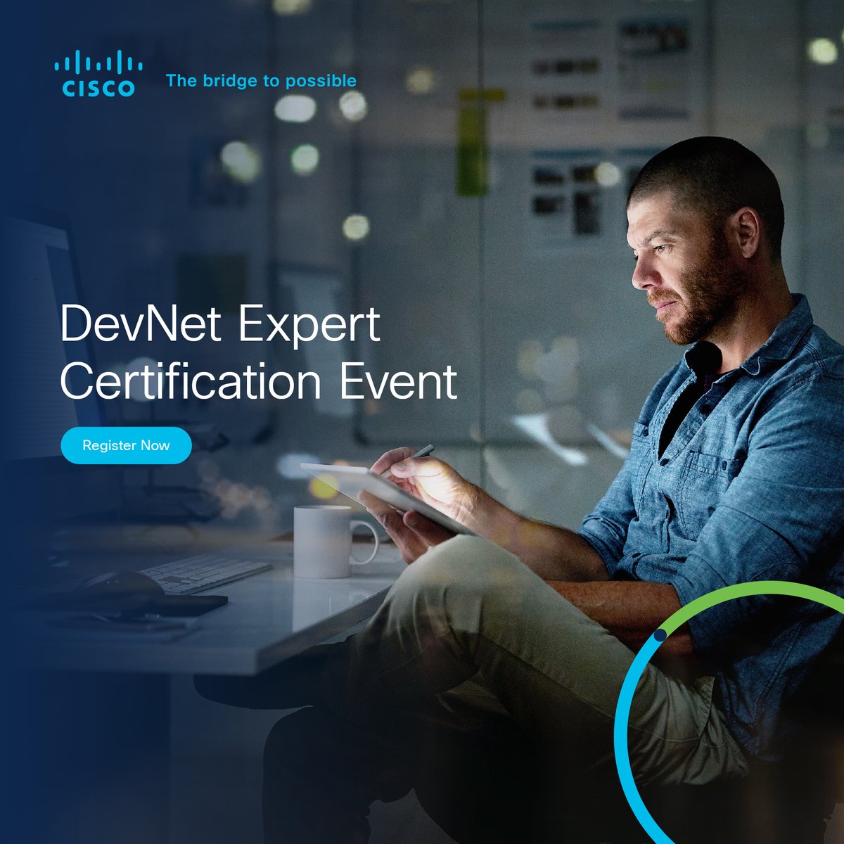 LearningatCisco's tweet photo. TODAY is the #DevNet Expert Certification Event! Find out how to learn, train, and certify in this end-to-end expert-led overview, LIVE at 10am PT. 

Can't make it? Register anyway, and we'll send you a recording: https://t.co/YTX8NL3Ut8

#CiscoCert #NetDevOps #DevOps https://t.co/nsivMMHNmY