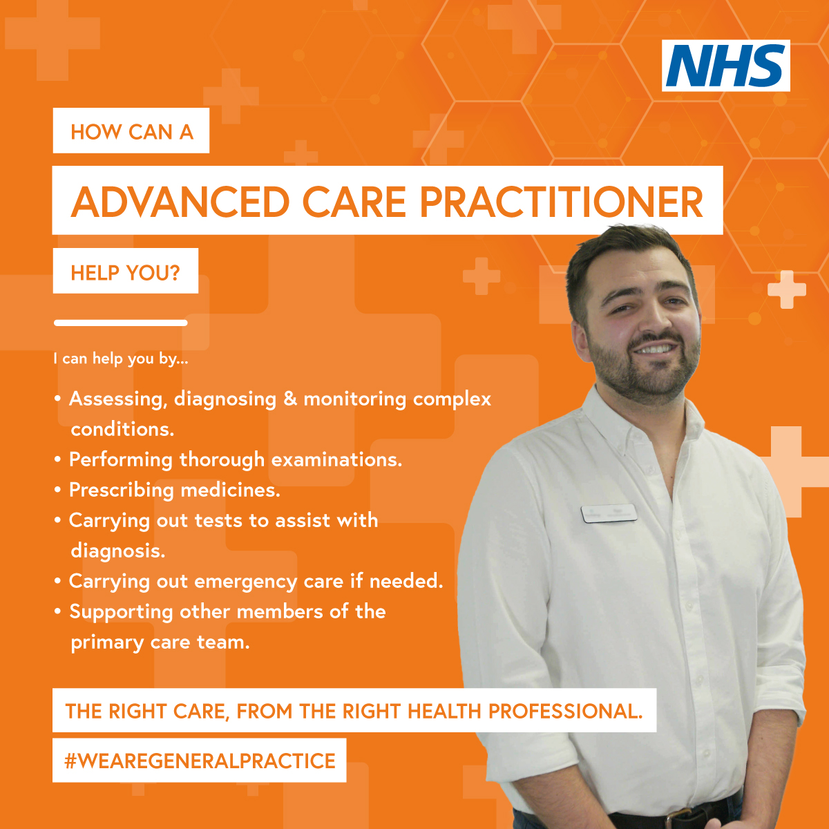 YHPLtd's tweet photo. An Advanced Care Practitioner can help you in many similar ways to the GP.
You will always be booked into an appointment with the right health care professional to receive the right care for you.
#WeAreGeneralPractice https://t.co/UEhg193lEi