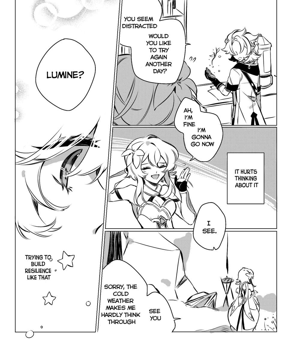 tofu_sky06's tweet photo. Guess who's back 💪✨
.
.
.
Pov: After Aether's death, Lumine decides to stay at Teyvat [1/3]
#albelumi #genshinimpact https://t.co/4mIvXU6tkA