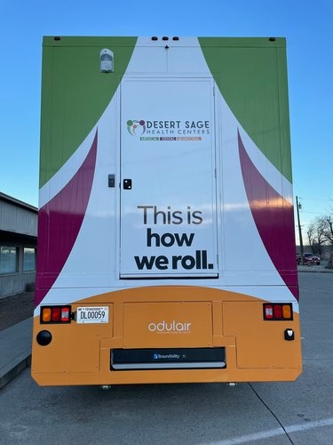 Congratulations to Desert Sage Health Centers on their new mobile medical unit! Complete with two patient rooms, a laboratory, and a reception area, this mobile medical unit is equipped to bring the clinic to where patients are at.