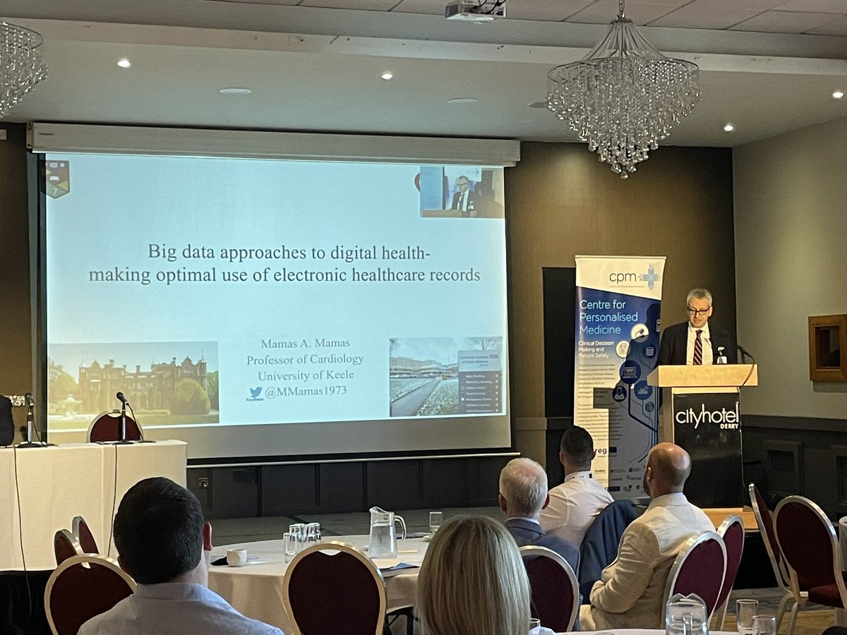 Prof Mamas Mamas presenting at the CPM event.  One of the best interventional cardiologists and Prof of Cardiology. Great to be back out to hear experts speakers like Prof Mamas <a href="/SEUPB/">SEUPB</a>