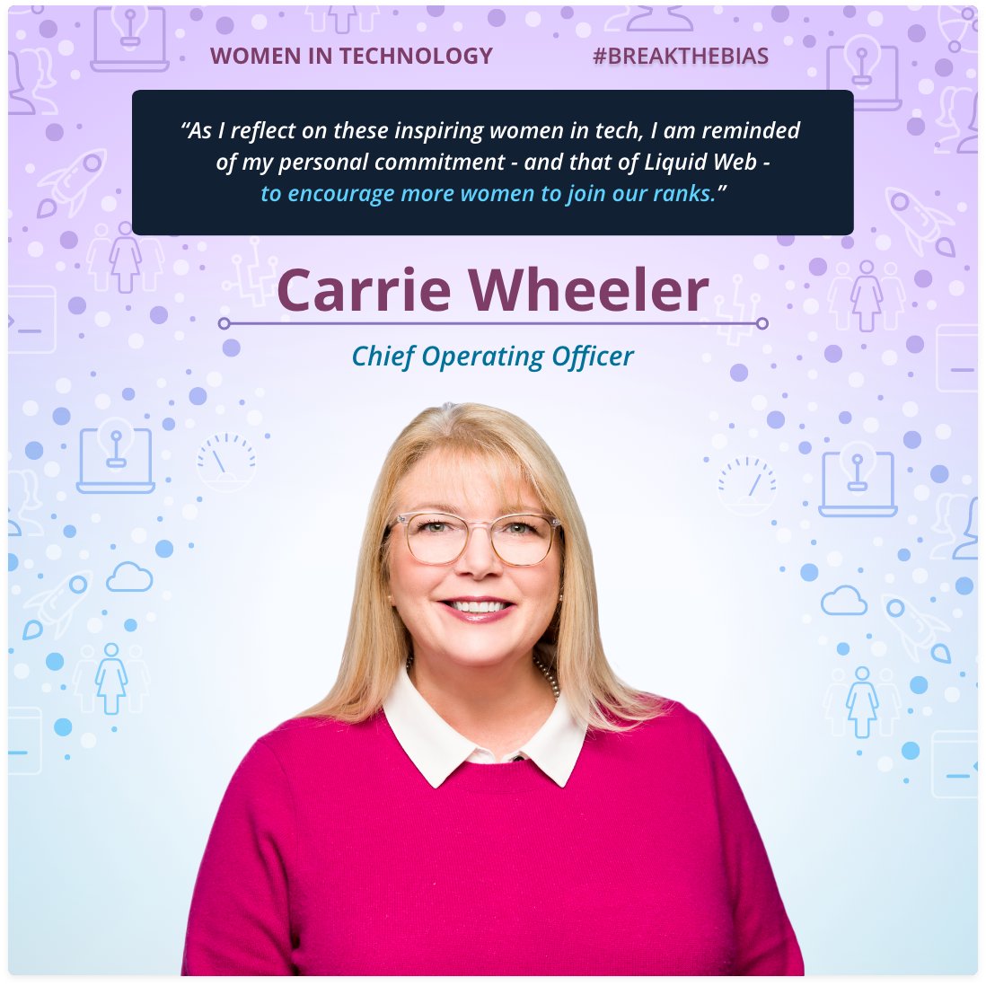 LiquidWeb's tweet image. Find out how Liquid Web is helping to #BreaktheBias by breaking down barriers for women to work and lead successful careers in technology. lqwb.us/3iwoEqQ

#LWBlog #LiquidWebBlog #Technology #WIT #WomenInTech #WomenInTechnology #BreakTheBias #WomensHistoryMonth
