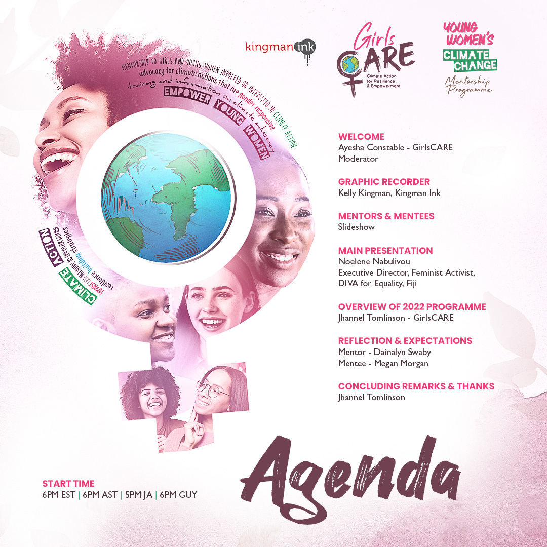 We are happy to launch GirlsCARE2022 with <a href="/noelenen/">noelenen</a> <a href="/KingmanInk/">Kingman Ink Visual Note-taking</a> and our own <a href="/LynnSwaby/">Dainalyn</a> <a href="/AyeshaConstable/">TheIntersectionalFeminist</a> and <a href="/Jaybritz/">Jhannel Tomlinson-Evans</a>- in the sprit of #CSW66 as we place #genderequality at the centre of #climate solutions. 
Join or YT livestream here - youtu.be/hojjCDBrtpE