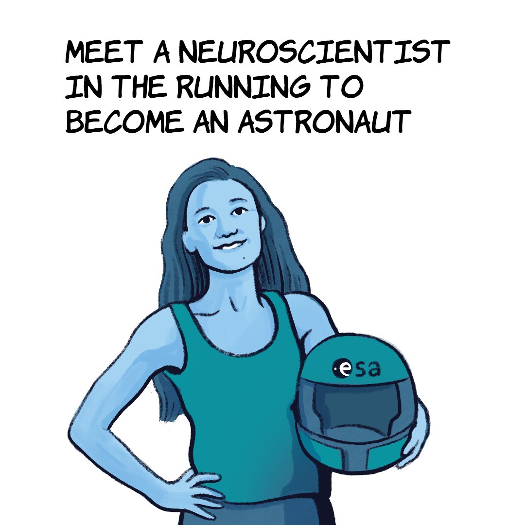 ZuckermanBrain's tweet photo. Meet Eugenie Peze-Heidsieck: a neuroscience postdoc in the running to become an astronaut! 🚀

The #SciLife is an illustrated series exploring the lived experiences of people in brain research.

https://t.co/7ree4qe98J https://t.co/nYb65xSj10