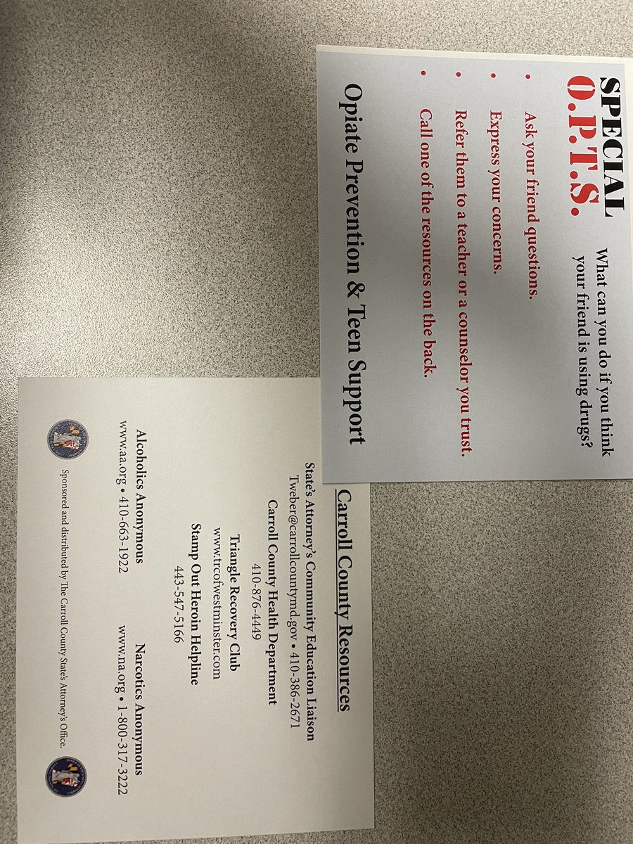 CCPS Health PE (@ccps_hpe) on Twitter photo A terrific partnership w/ the State’s Attorney’s Office, Carroll Health Department, & our school system to share impactful lessons students. Thank you students & staff at Crossroads/Gateway <a href="/CCPSk12/">Carroll County PS</a> for being a good audiences. #SpecialOPTS #Don’tBelievetheLie #TogetherItsPossible A terrific partnership w/ the State’s Attorney’s Office, Carroll Health Department, & our school system to share impactful lessons students. Thank you students & staff at Crossroads/Gateway <a href="/CCPSk12/">Carroll County PS</a> for being a good audiences. #SpecialOPTS #Don’tBelievetheLie #TogetherItsPossible