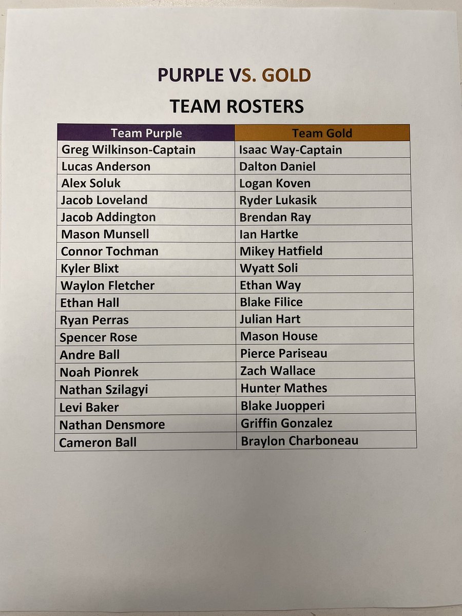 F_villebaseball's tweet photo. Inaugural Purple Vs. Gold Series
Senior Captains ✅
Teams Drafted ✅
Week 1 is on the clock! ⏰
Who brings home the gold?🤷🏻♂️
#Train2Compete #WhosUpNext @Glads_Athletics https://t.co/jXijqi6Xnm