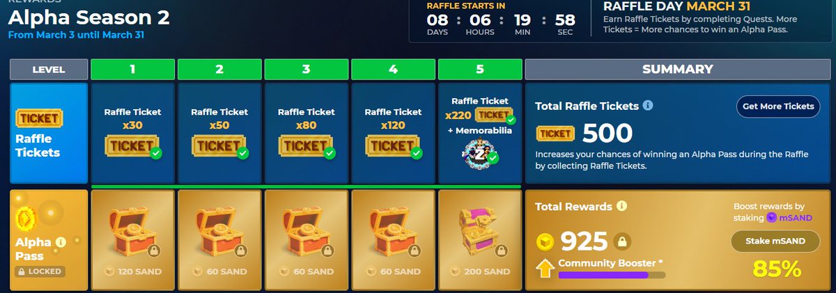 chthdave's tweet photo. @TheSandboxGame I just participated in the daily #SandboxAlphaS2Contest for a chance to earn up to 1,000 $SAND! Starting March 22 - Ticket Day. Check out my screenshot below!
👇 #SandboxAlphaS2 https://t.co/FjT0Cl9bwR