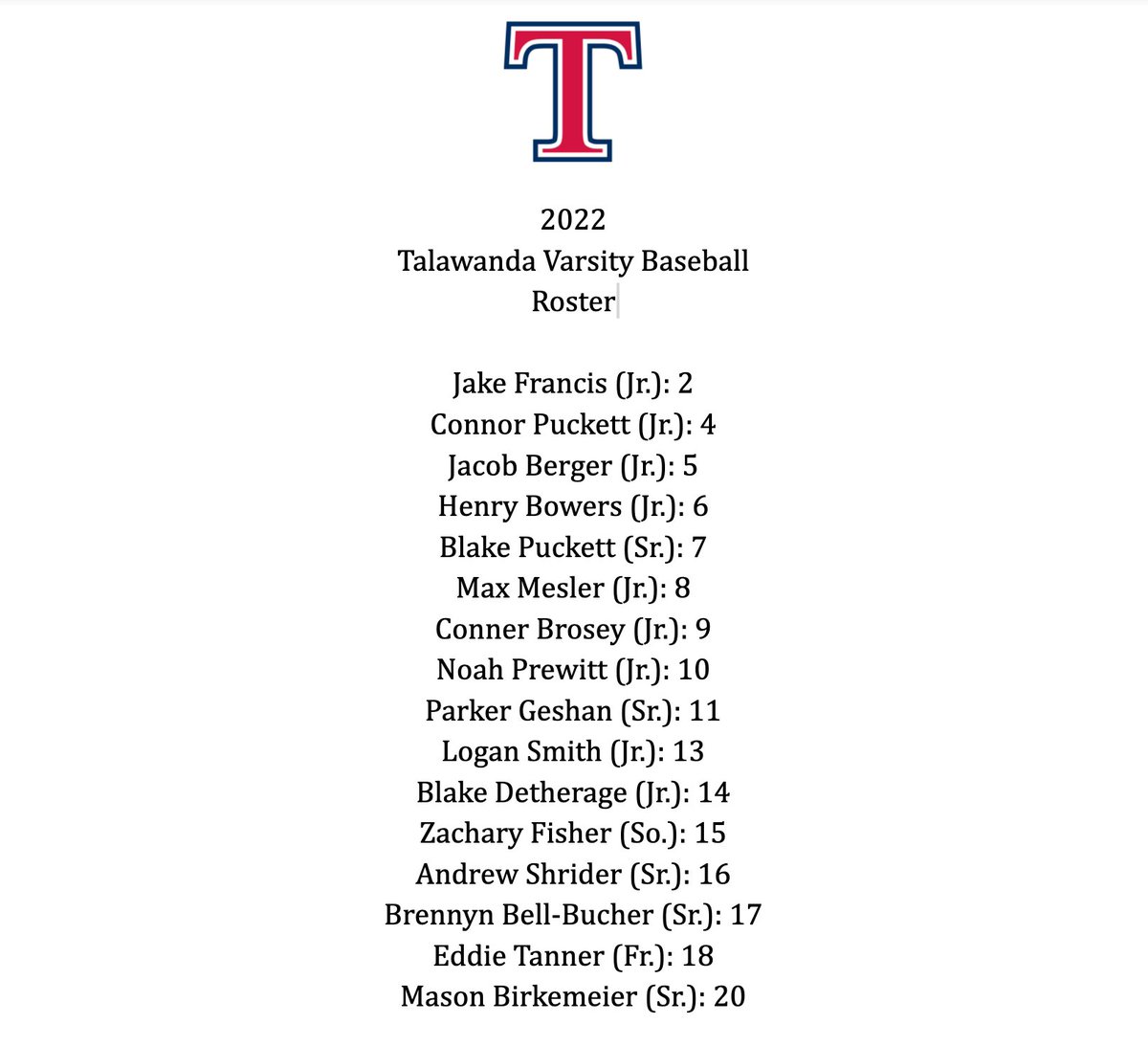 Talawandabaseb1's tweet photo. Opening Day Noon Saturday!!
Come support your Talawanda Brave against Bishop Fenwick!
@ths_brave @THSBoosters @bravedailynews https://t.co/fG7Wej84NS
