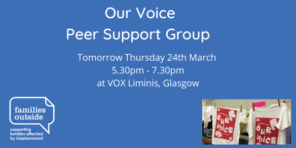 FamiliesOutside's tweet photo. Peer support for children, young people (aged between 8-18 years) affected by  imprisonment.  
 If you are interested in attending 
 visit our website - https://t.co/GdCaEptmwB 
or email 
groupwork@familiesoutside.org.uk. https://t.co/mVvWznhyEe