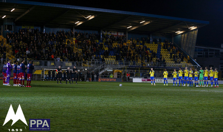 TUFC1899's tweet photo. β«οΈ A night we remembered a true Torquay United legend.
Thanks for the memories, Frank π
#tufc https://t.co/3ZzkBql76R