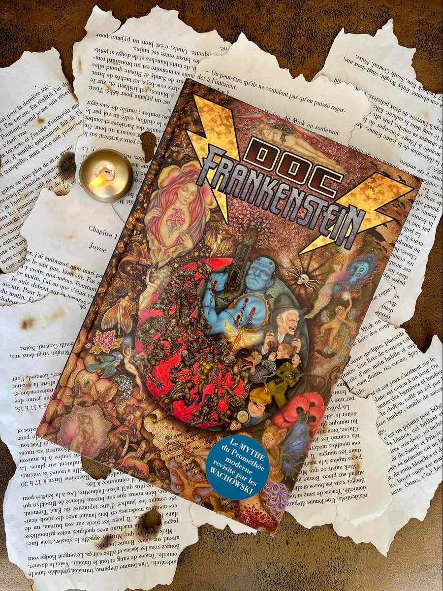 HUGINNMUNINNOFF's tweet photo. Sortie du jour : le comics Doc Frankenstein 🧟♂️💥
Les soeurs Wachowski et le dessinateur Steve Skroce revisitent le mythe du Prométhée moderne !
2️⃣4️⃣0️⃣ pages de folie furieuse et graphique pour raconter la vie de ce monstre, de la fin du roman de
Mary Shelley jusqu’à nos jours. https://t.co/w6ejDBrICK