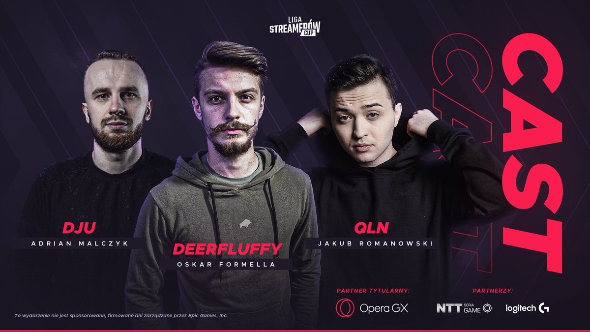 W studio na transmisji z wydarzenia za mikrofonem będziemy mogli usłyszeć trio w składzie:

🎙️ <a href="/qlnek/">qlnek</a> 
🎙️ <a href="/DeerFluffyy/">Oskar "DeerFluffy" Formella</a> 
🎙️ <a href="/djuu__/">Adrian Malczyk</a> 

Ktoś się spodziewał takiej obsady? 🤠