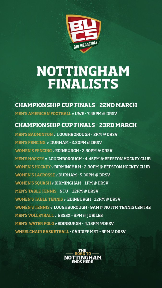 Nutrition_JR's tweet photo. Unfortunately couldn't attend, but loving watching the live #BUCSBigWednesday matches! 22 sports representing the #GreenandGold 💚💛 @UoNSport
Congrats to all athletes and colleagues involved! 👏🏻 https://t.co/Py0D4hbisU