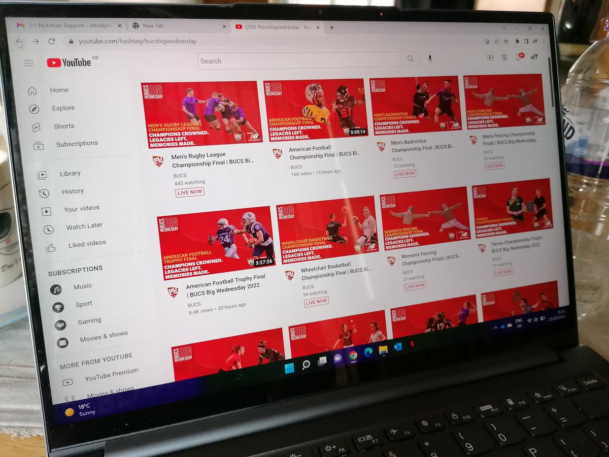Nutrition_JR's tweet photo. Unfortunately couldn't attend, but loving watching the live #BUCSBigWednesday matches! 22 sports representing the #GreenandGold 💚💛 @UoNSport
Congrats to all athletes and colleagues involved! 👏🏻 https://t.co/Py0D4hbisU