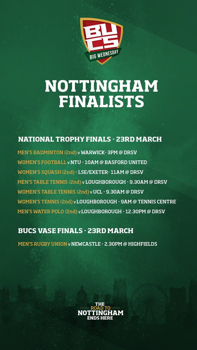 Nutrition_JR's tweet photo. Unfortunately couldn't attend, but loving watching the live #BUCSBigWednesday matches! 22 sports representing the #GreenandGold 💚💛 @UoNSport
Congrats to all athletes and colleagues involved! 👏🏻 https://t.co/Py0D4hbisU