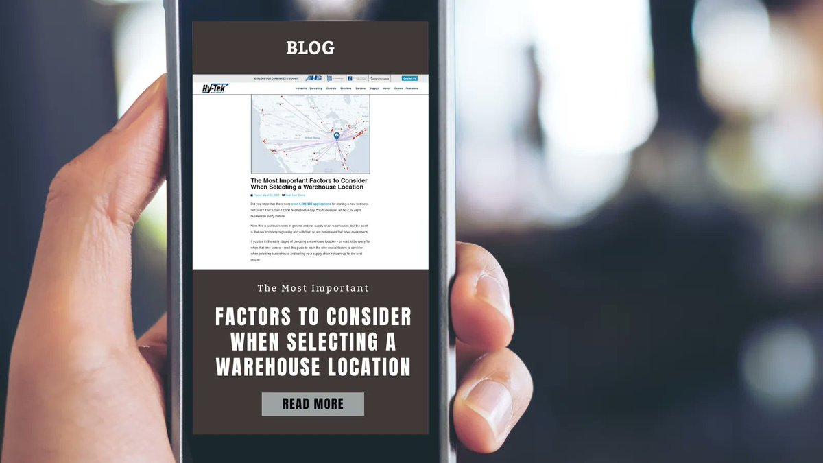 HyTekMH's tweet image. What are the most important factors to consider when selecting a warehouse location? Look no further! Hy-Tek can assist in answering this question. Learn more:
buff.ly/3Nq4LzY
.
.
.
#SupplyChain #LocationOptimization #Warehouse #Distribution #Fulfillment #strategy #HyTek