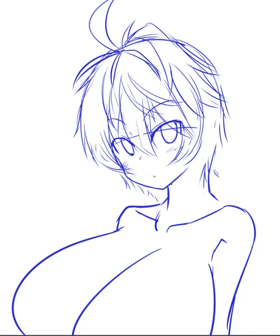 お花ちゃん初描きラフ中 