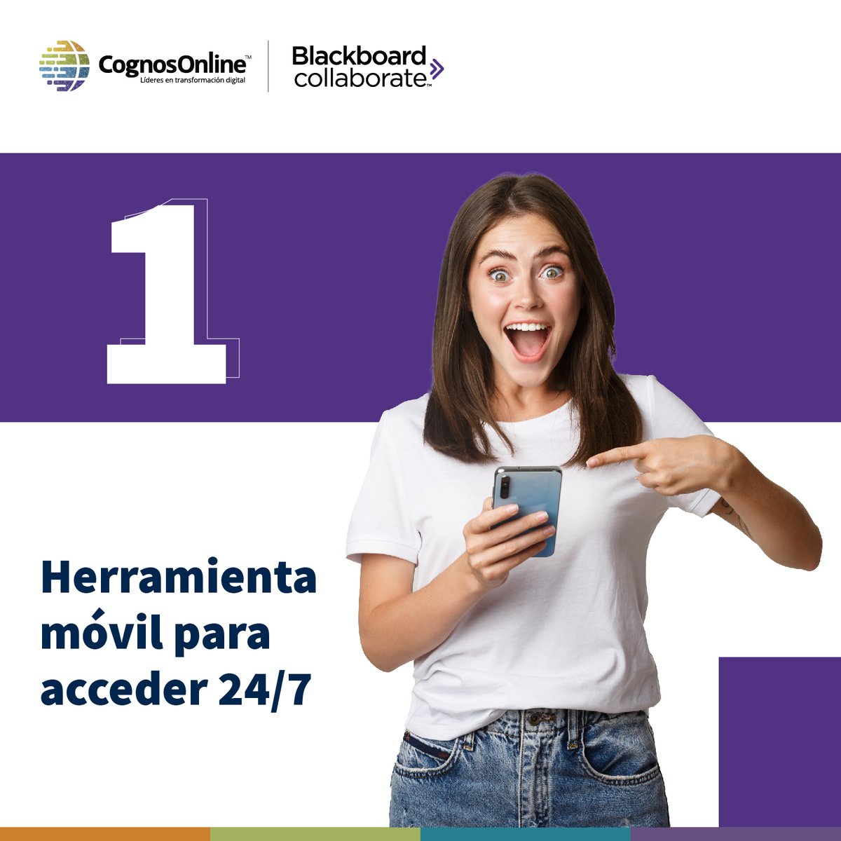 CognosOnLine's tweet image. 3⃣ razones para contratar #BlackboardCollaborate hoy.
Mejoramos la interacción online de los participantes para lograr espacios de aprendizaje más colaborativos y participativos.

Conoce más aquí. 👉 lnkd.in/dMq-Ay-3
#Blackboard #LetsAdvanceLearning #EdTech