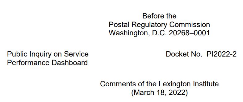 The @PostalRegulator is launching a service performance dashboard, an important + positive initiative. Our public comments follow; picking the best areas for focus in the program is key + we share our ideas @PostCom2 @savethepo @LinnsStampNews @MarkMFallon prc.gov/docs/121/12115…
